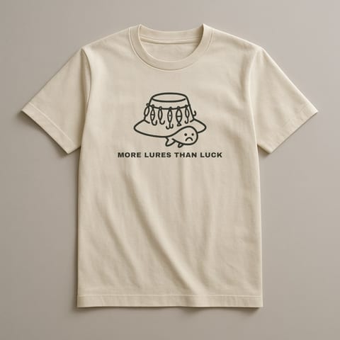 More Lures Than Luck tee, Natural
