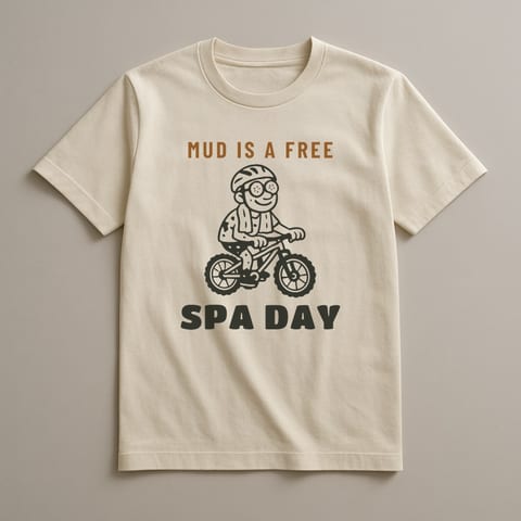 Mud Is a Free Spa Day tee, Natural