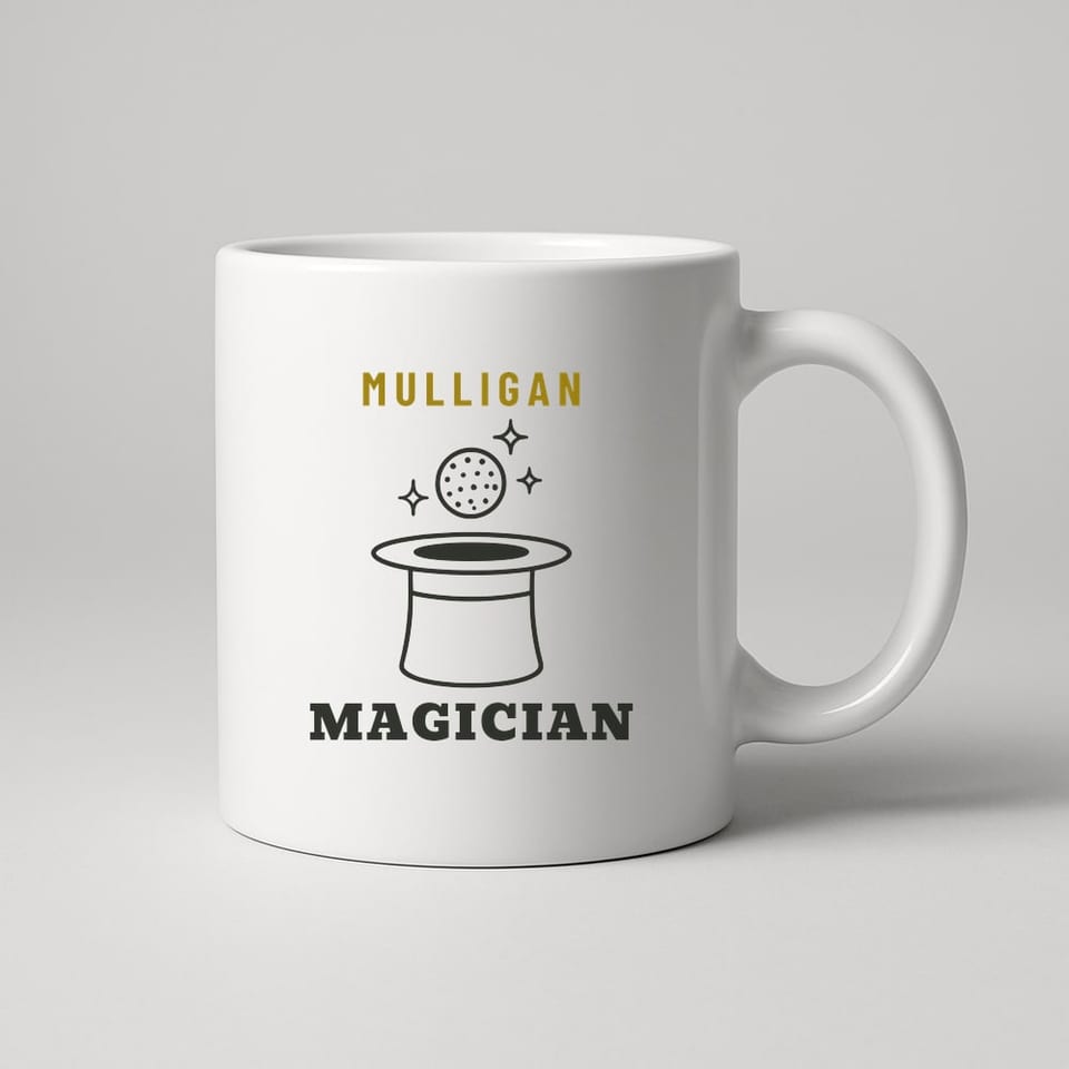 Mulligan Magician mug, White