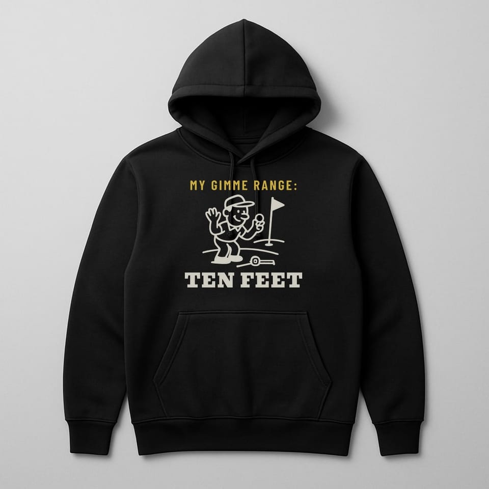 My Gimme Range Is Ten Feet hoodie, Black