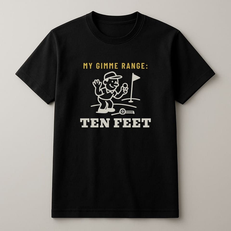 My Gimme Range Is Ten Feet tee, Black
