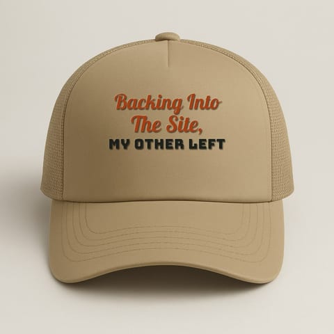 My Other Left trucker hat, Khaki