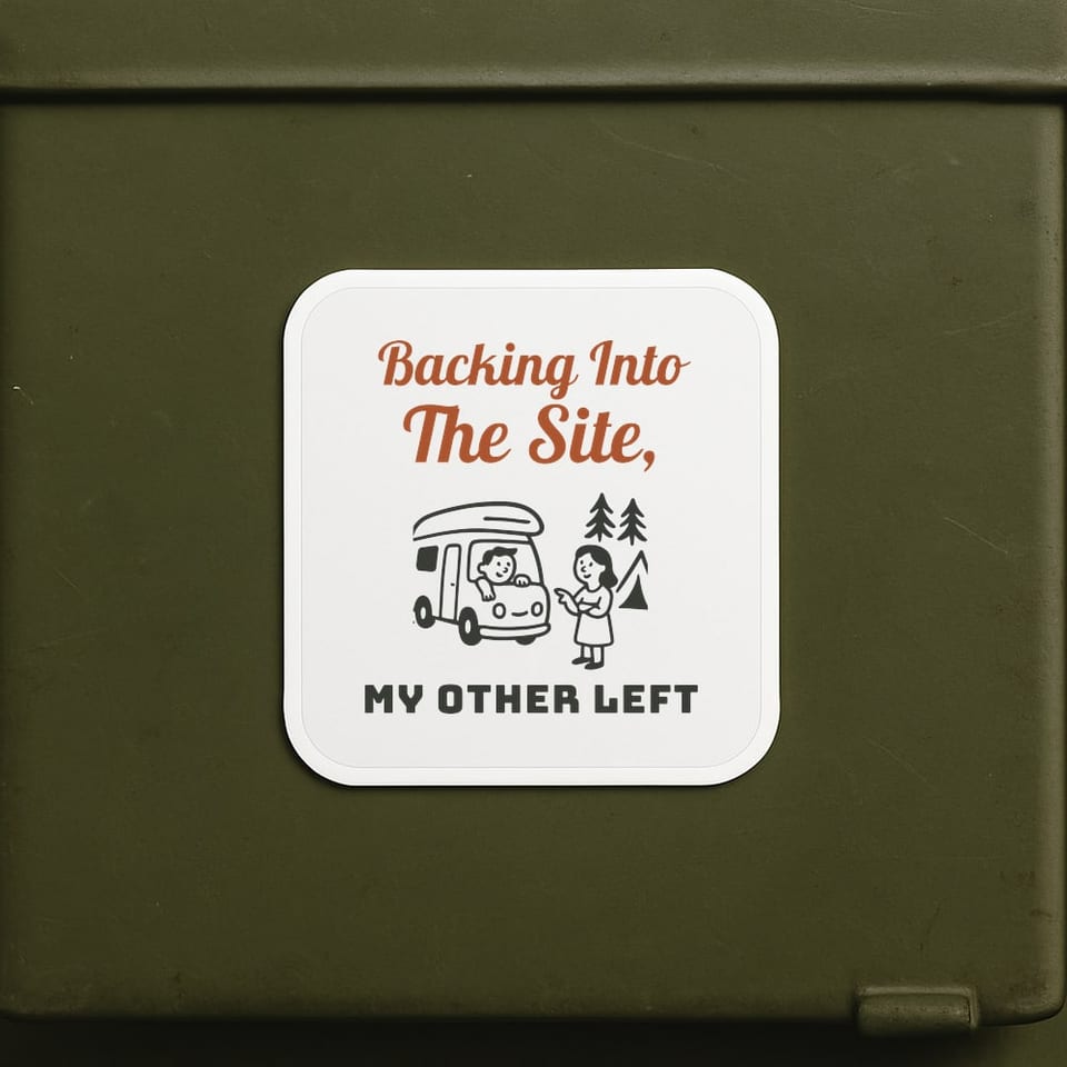 My Other Left sticker, White