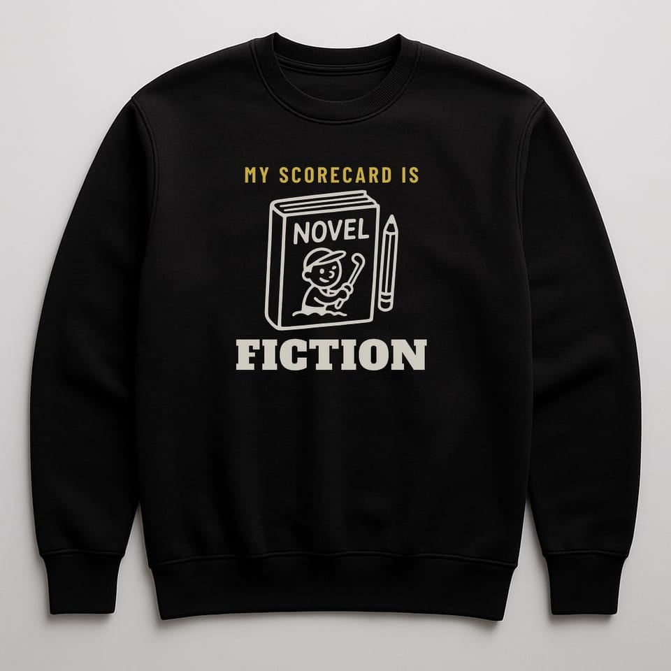 My Scorecard Is Fiction sweatshirt, Black