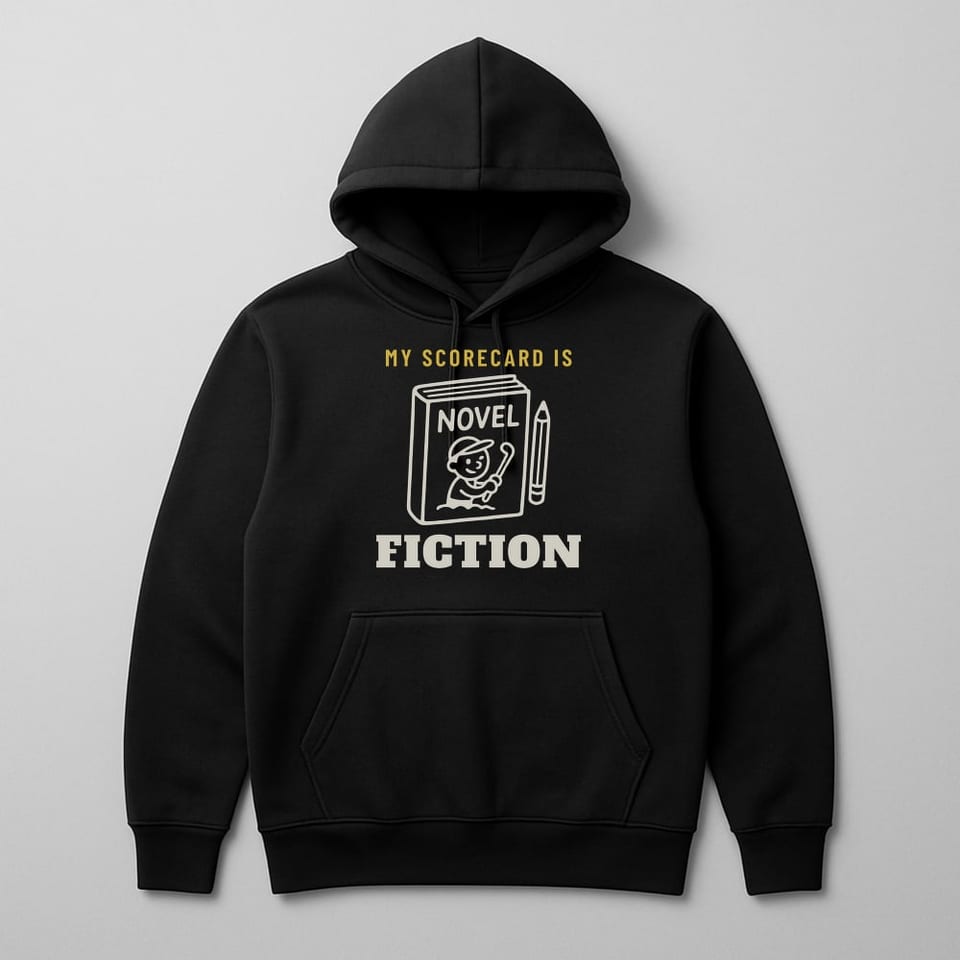 My Scorecard Is Fiction hoodie, Black