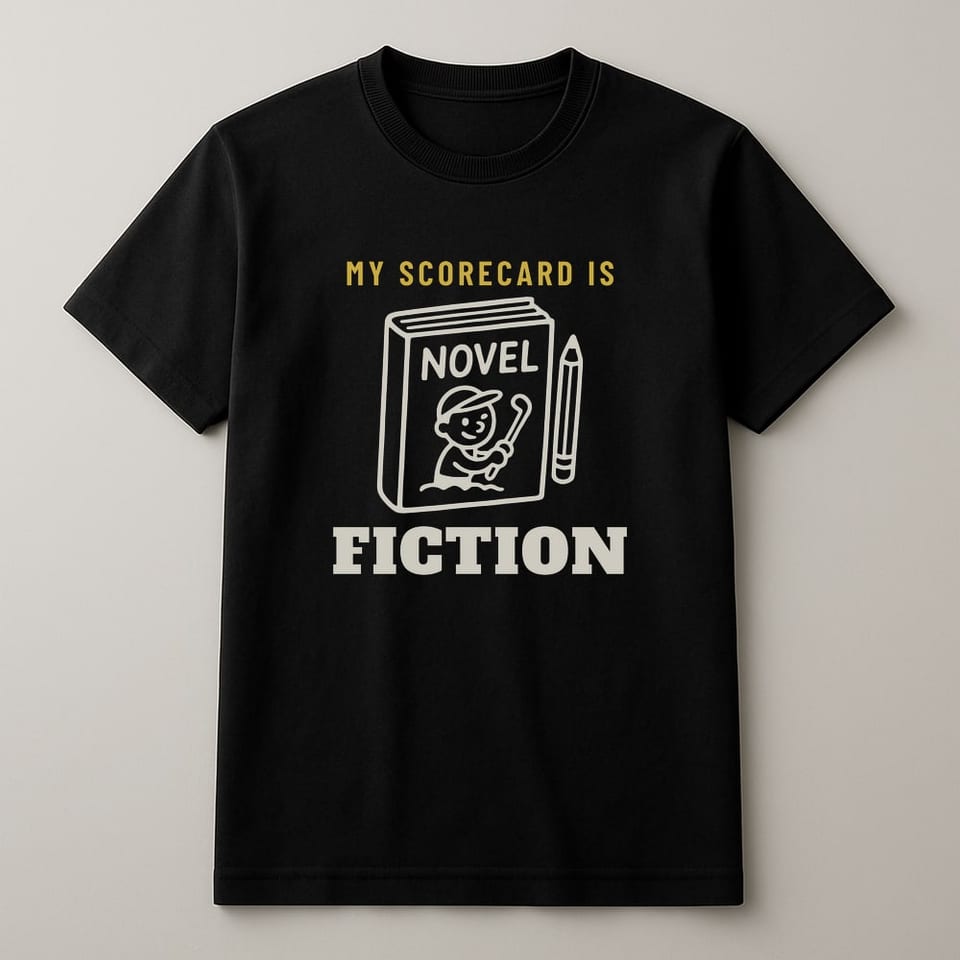 My Scorecard Is Fiction tee, Black