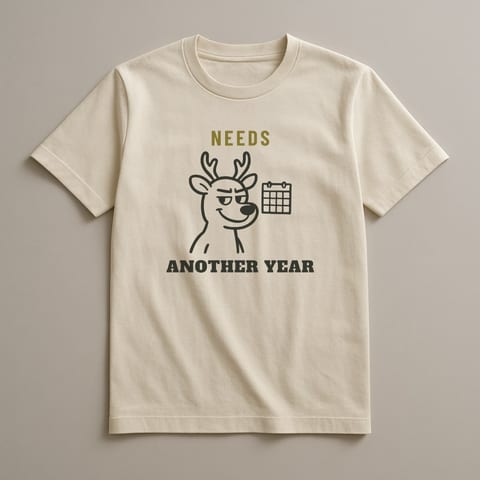 Needs Another Year tee, Natural