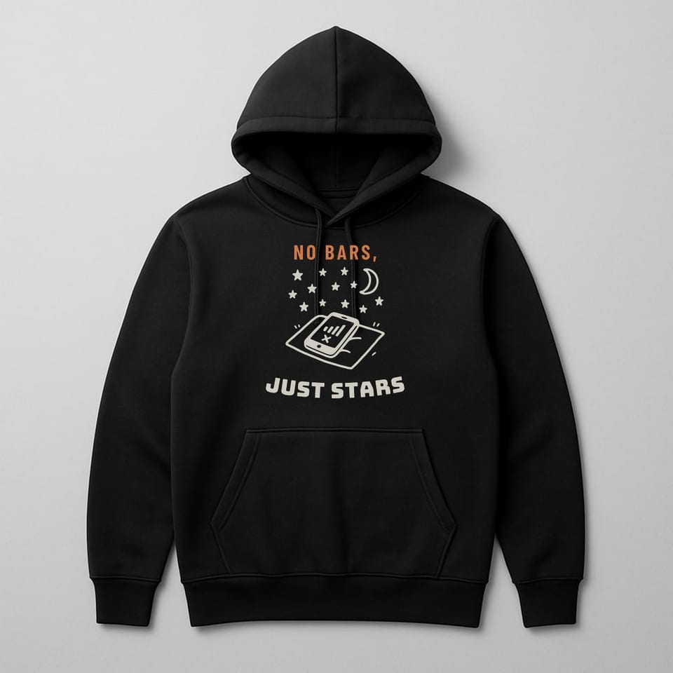 No Bars, Just Stars hoodie, Black