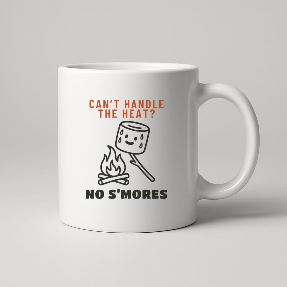 Can’t Handle the Heat? No S’mores. mug, White