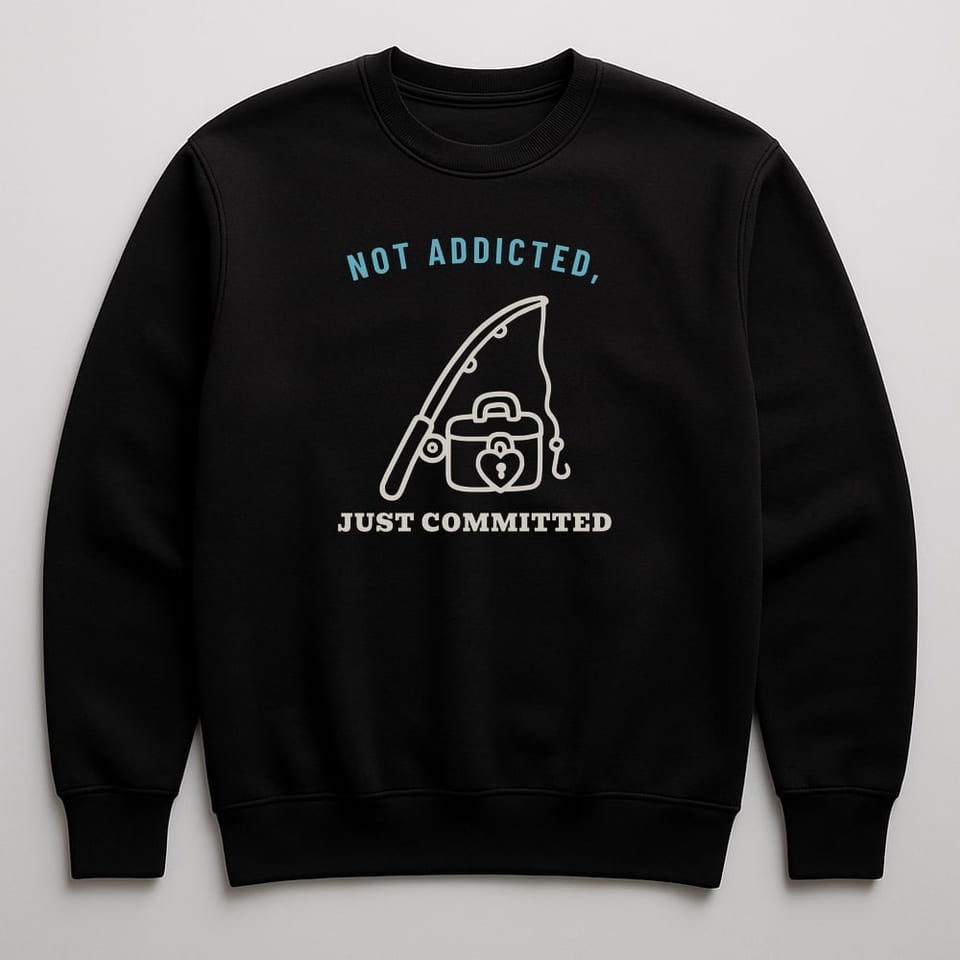 Not Addicted, Just Committed sweatshirt, Black