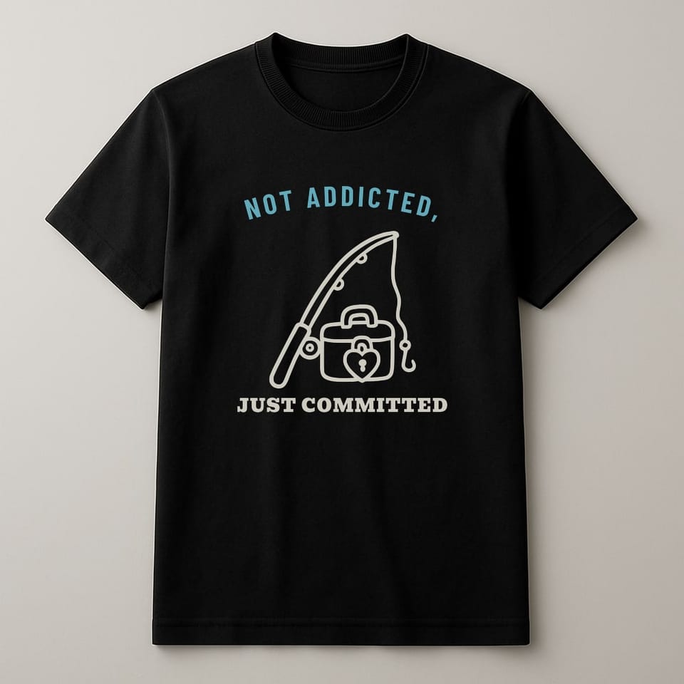 Not Addicted, Just Committed tee, Black