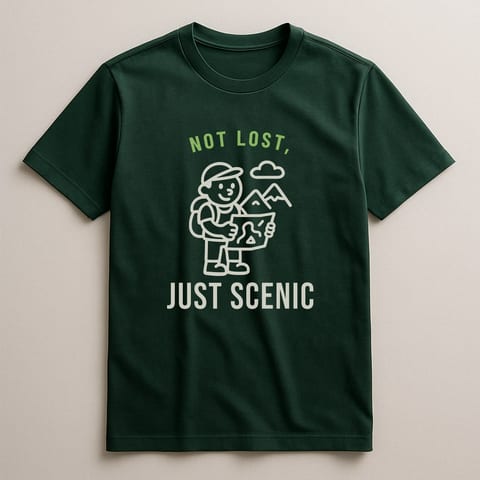 Not Lost, Just Scenic tee, Forest