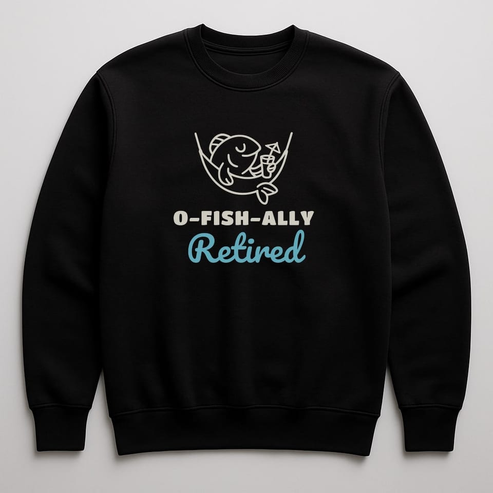 O-Fish-ally Retired sweatshirt, Black