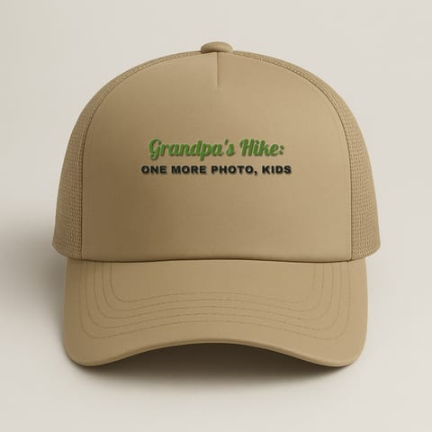 One More Photo, Kids trucker hat, Khaki