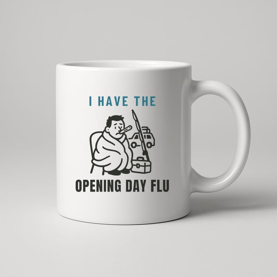 Opening Day Flu mug, White
