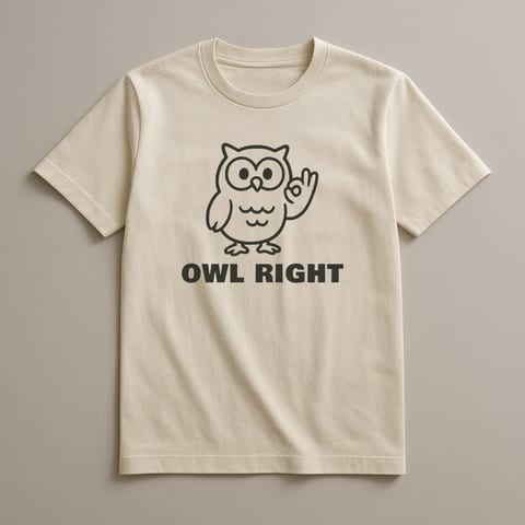 Owl Right tee, Natural