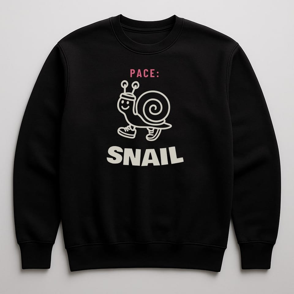 Pace: Snail sweatshirt, Black