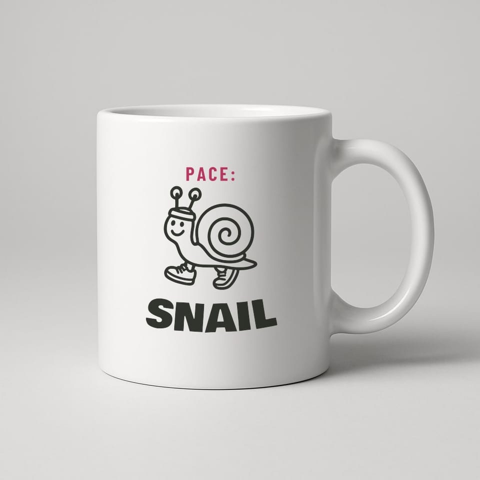 Pace: Snail mug, White