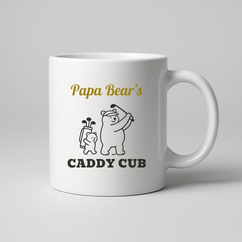 Papa Bear's Caddy Cub mug, White