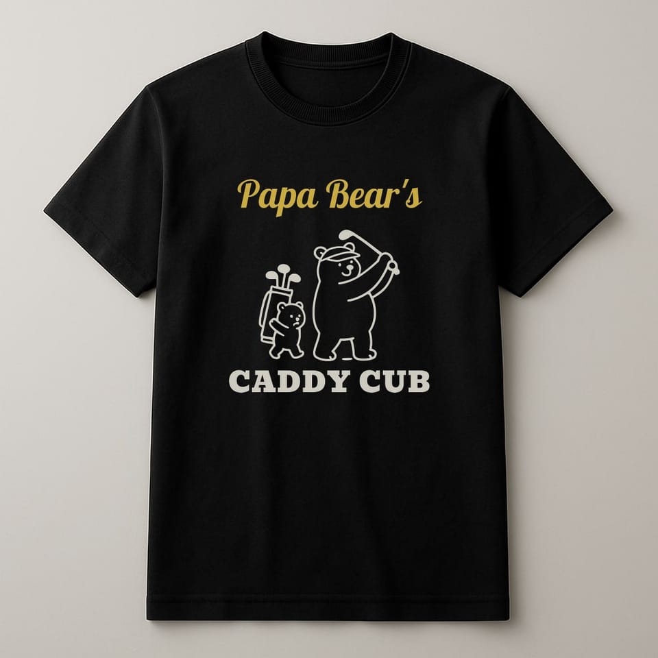 Papa Bear's Caddy Cub tee, Black