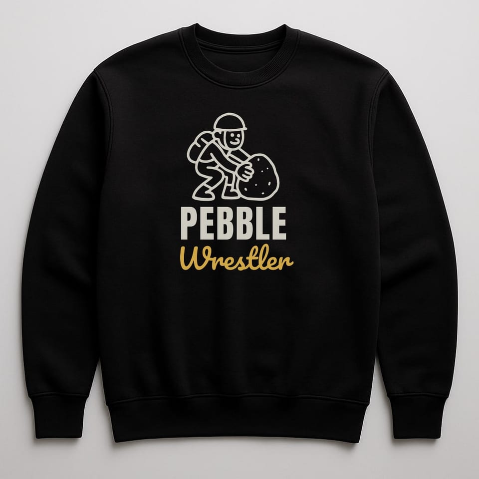 Pebble Wrestler sweatshirt, Black