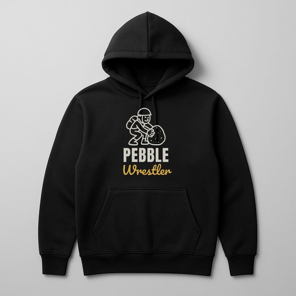 Pebble Wrestler hoodie, Black