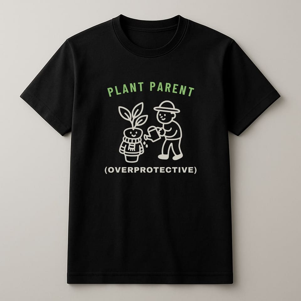 Plant Parent (Overprotective) tee, Black