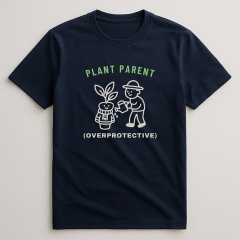Plant Parent (Overprotective) tee, Navy