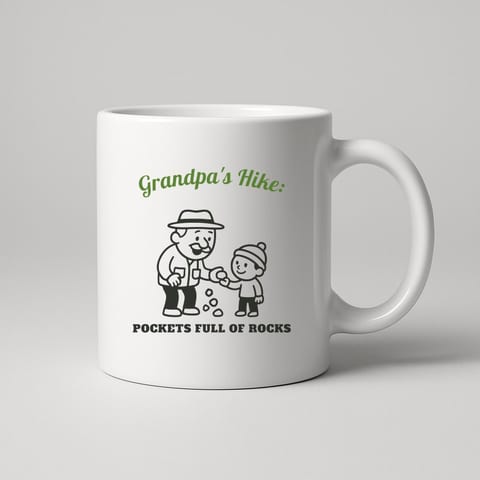 Pockets Full of Rocks mug, White