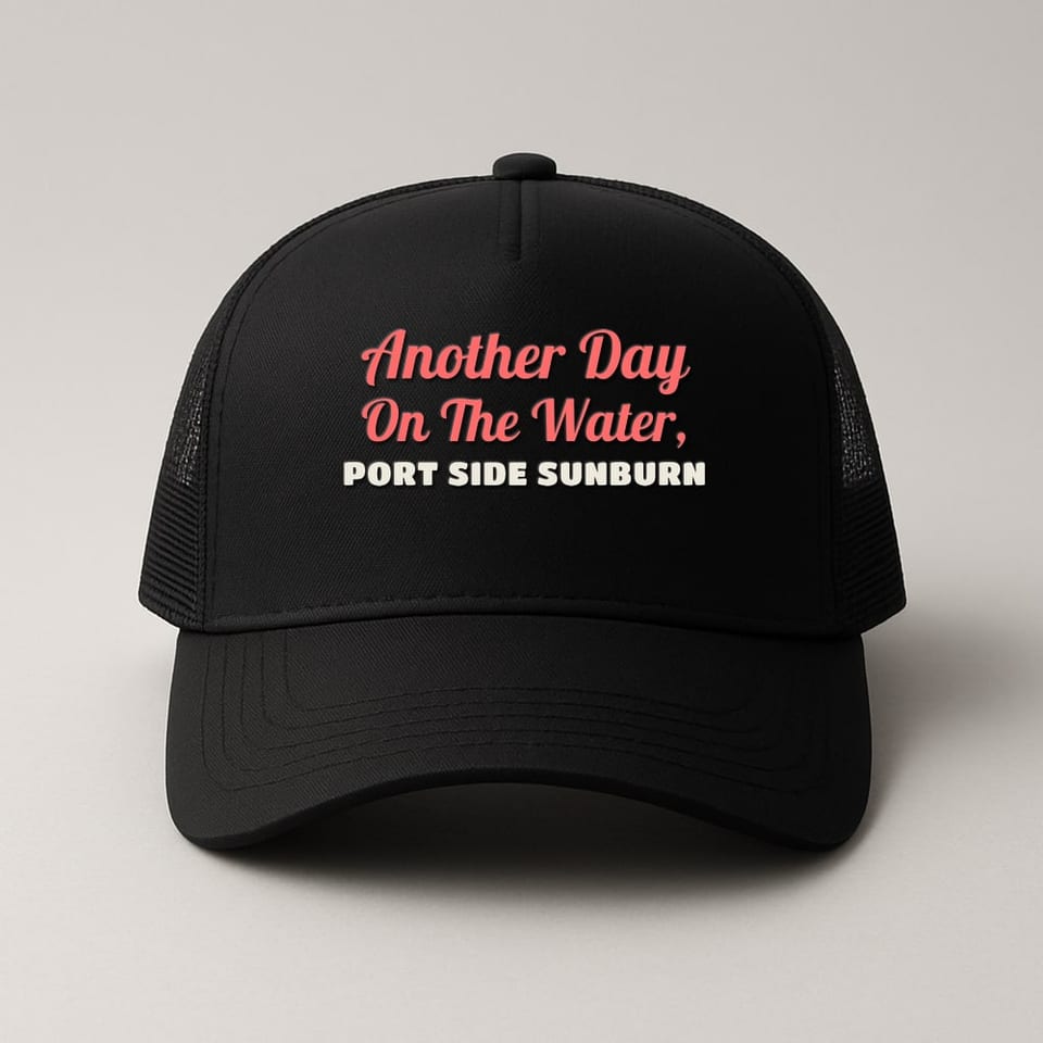 Port Side Sunburn trucker hat, Black