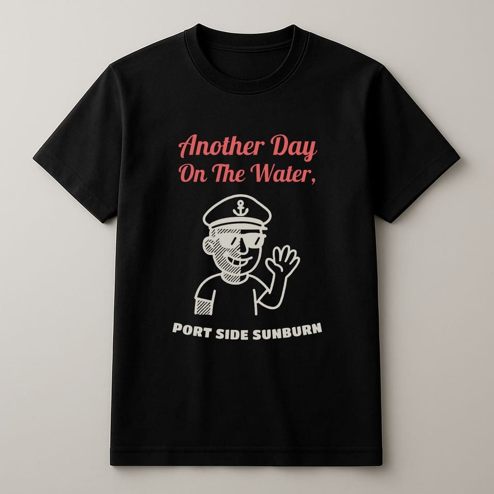 Port Side Sunburn tee, Black
