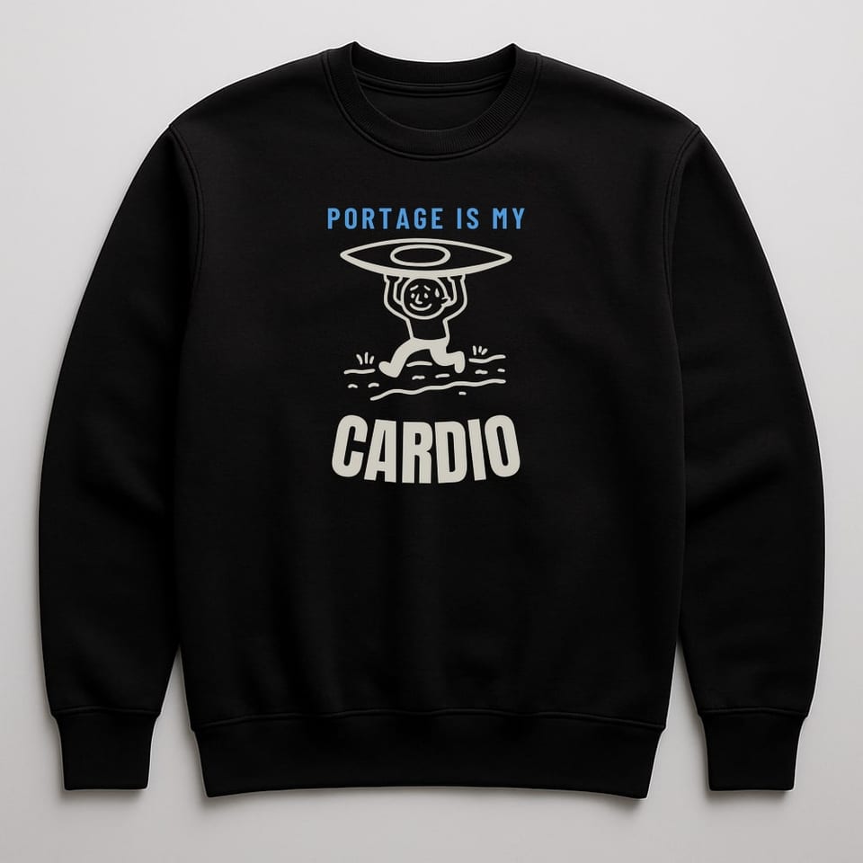 Portage Is My Cardio sweatshirt, Black
