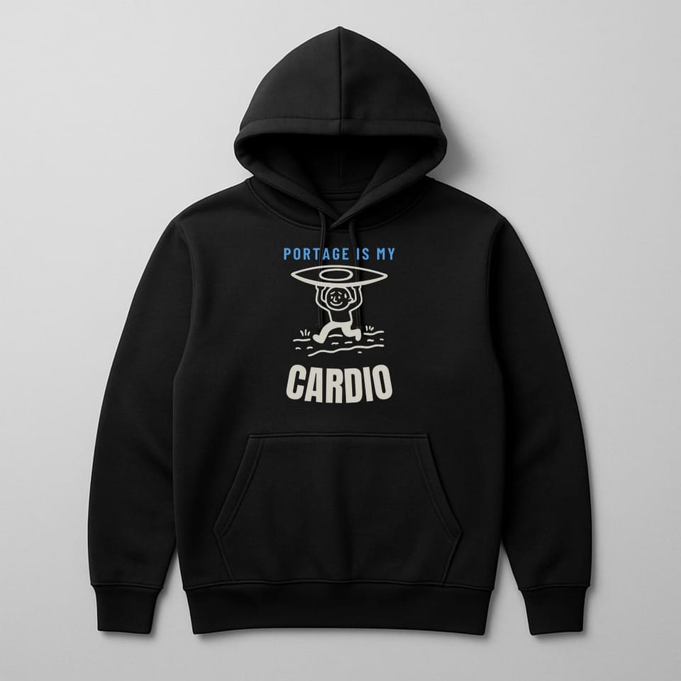 Portage Is My Cardio hoodie, Black