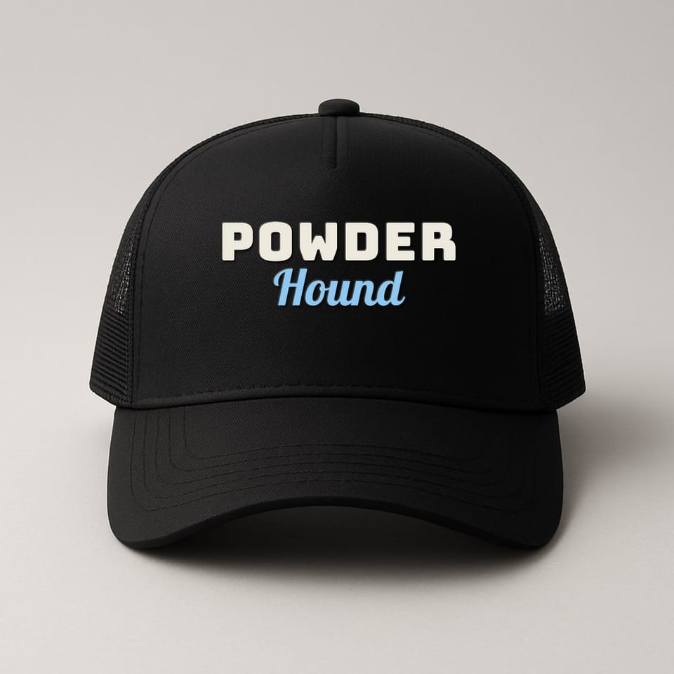 Powder Hound trucker hat, Black