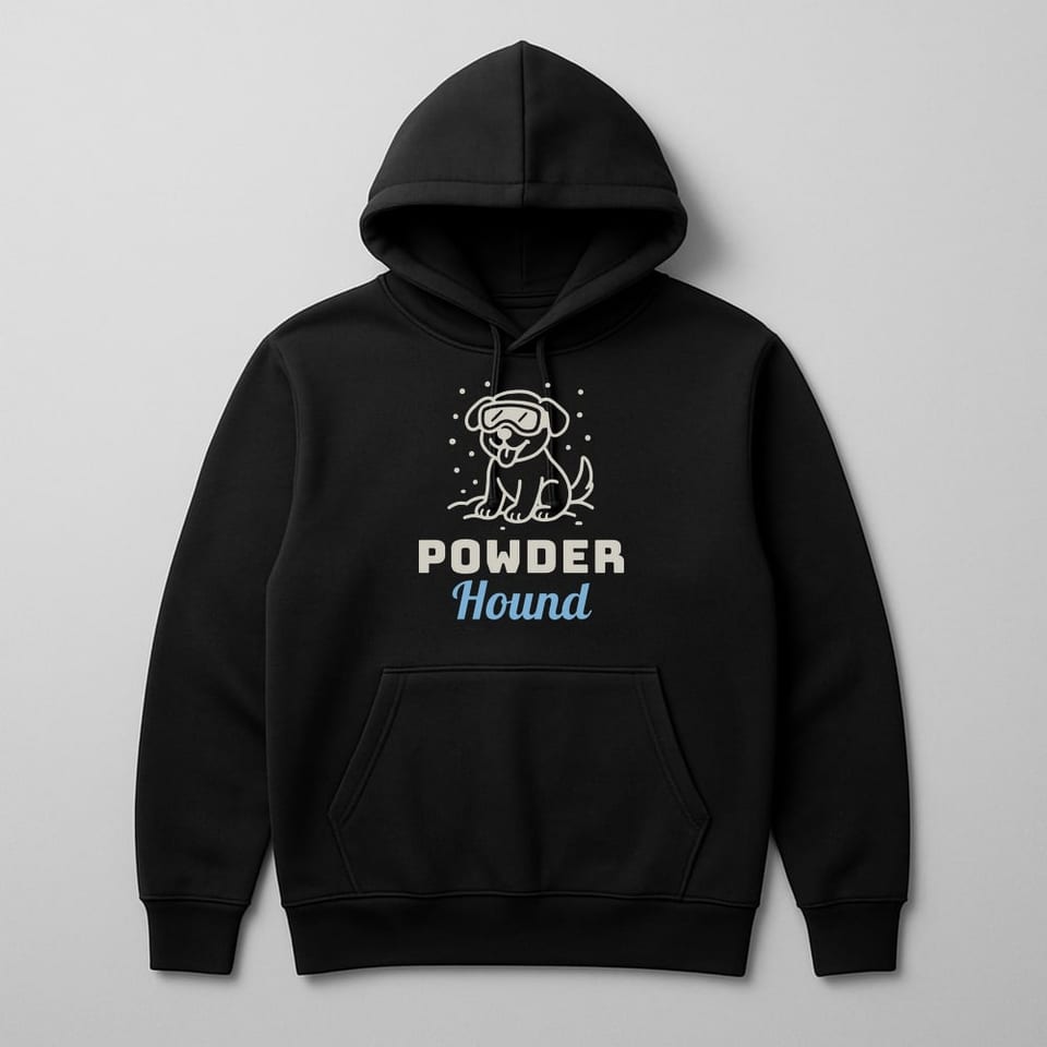 Powder Hound hoodie, Black