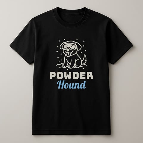 Powder Hound tee, Black