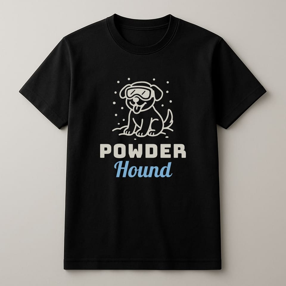 Powder Hound tee, Black