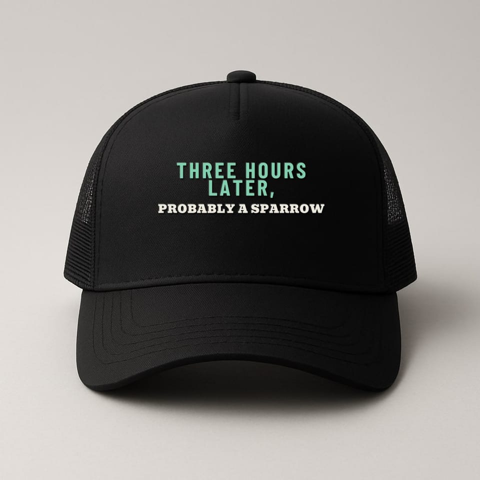 Probably a Sparrow trucker hat, Black