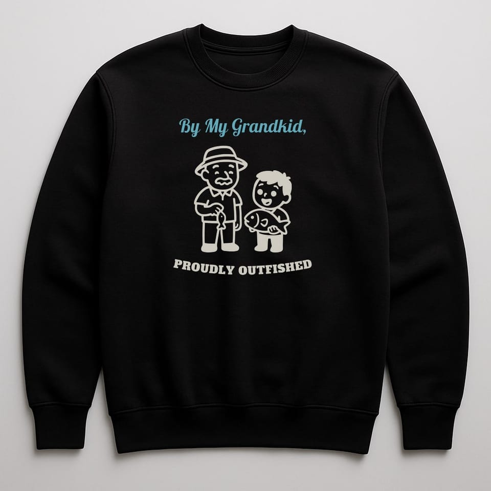 Proudly Outfished sweatshirt, Black