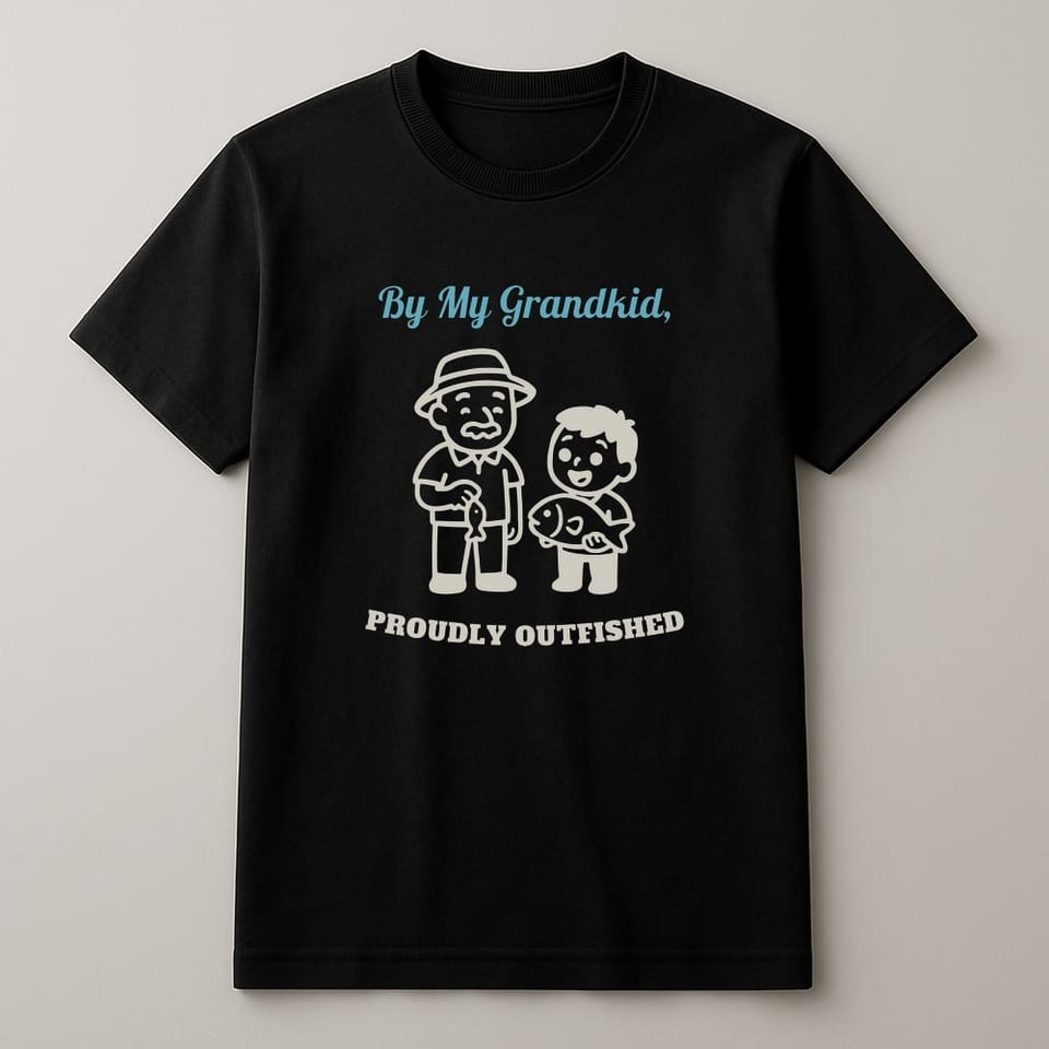 Proudly Outfished tee, Black
