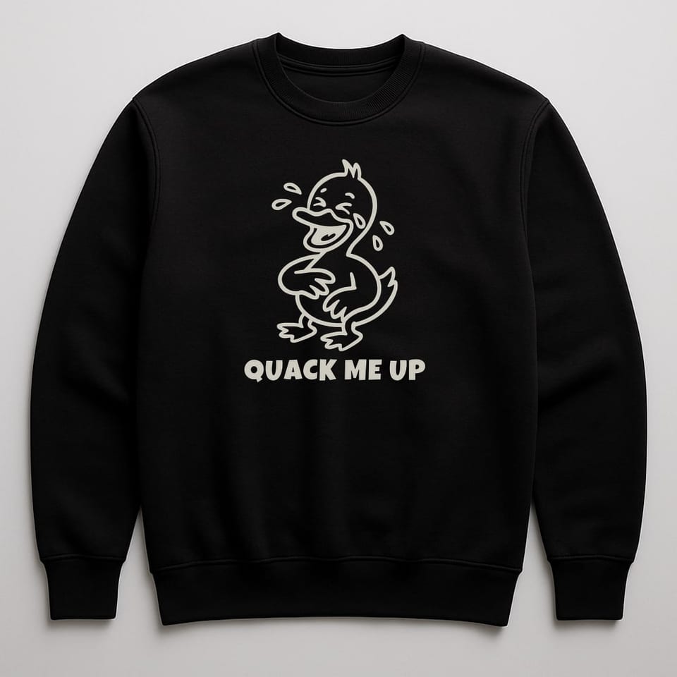 Quack Me Up sweatshirt, Black
