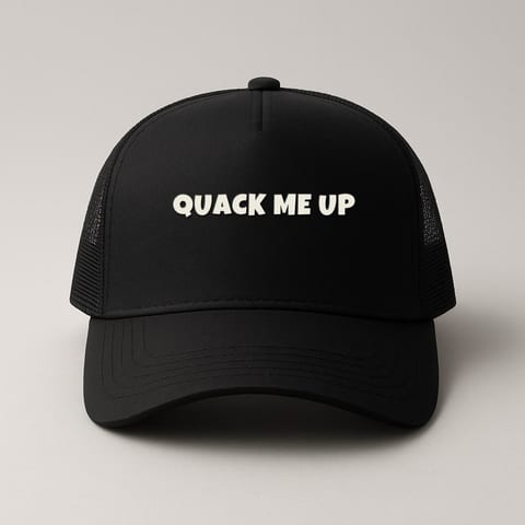 Quack Me Up trucker hat, Black