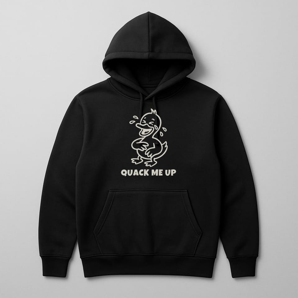 Quack Me Up hoodie, Black
