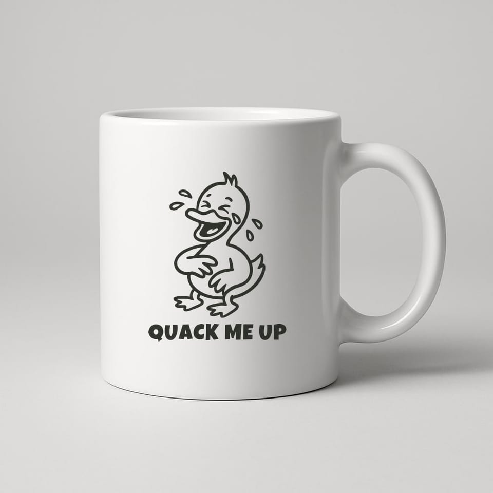 Quack Me Up mug, White