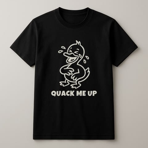 Quack Me Up tee, Black