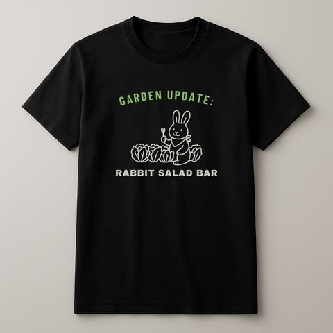 Rabbit Salad Bar tee, Black