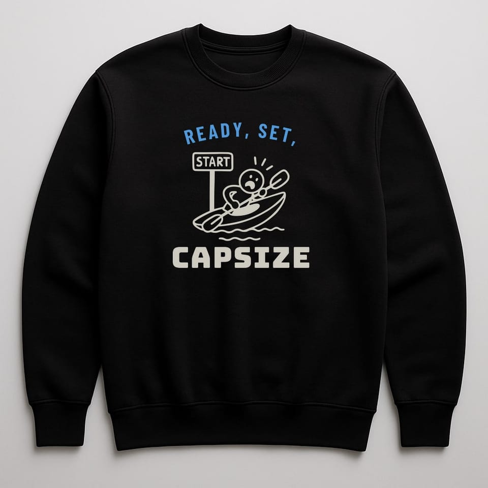 Ready, Set, Capsize sweatshirt, Black