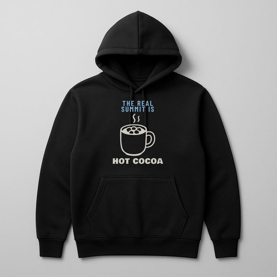 The Real Summit Is Hot Cocoa hoodie, Black