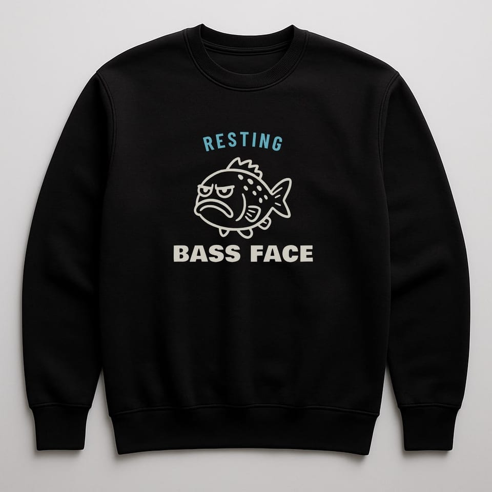 Resting Bass Face sweatshirt, Black