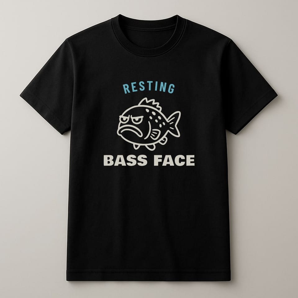 Resting Bass Face tee, Black